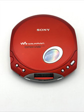 Vintage Sony D-E350 Red Portable CD Player Walkman ESP MAX Jog Proof Discman