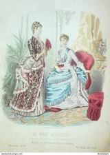 1884 Fashion Illustrated Engraving # 44 (Old Fashion Plate)