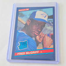 1986 Donruss Fred McGriff Toronto Blue Jays #28 Rated Rookie Card RC HOF. rookie card picture