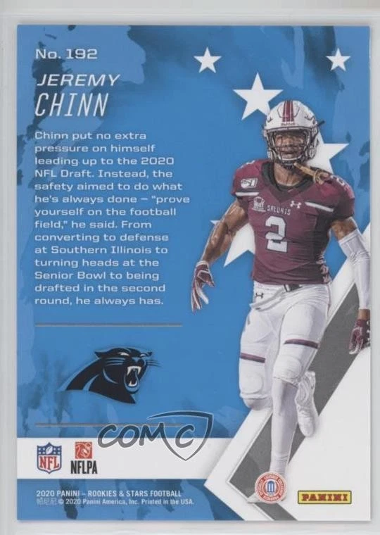 2020 Panini Rookies & Stars Rookie Orange /99 Jeremy Chinn #192 RC - Image 2 of 2