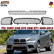 SET Schwarz passt für BMW E70 X5M E71 X6M Stoßstangen Nebelscheinwerfer Gitter
