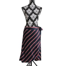 Women's Blue/Red/White Abercrombie Fitch Preppy Midi Skirt - M