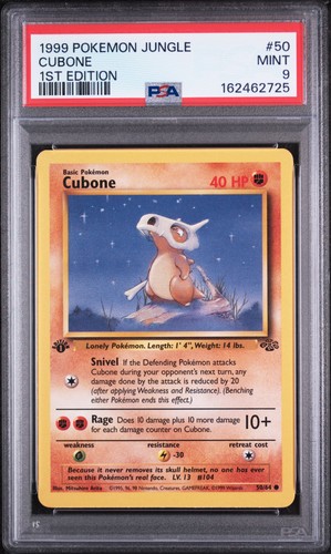 1999 POKEMON JUNGLE 1ST EDITION #50 CUBONE PSA 9