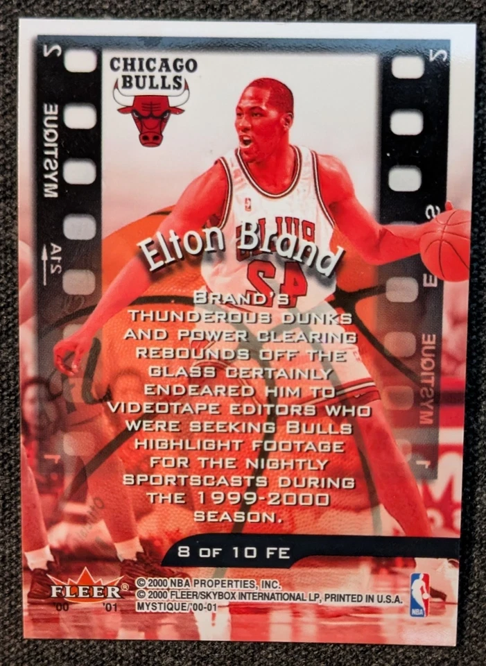 Tarjeta de novato marca Elton 2000-01 Fleer Mystique película a once #8FE (RC) Foto 2 de 2