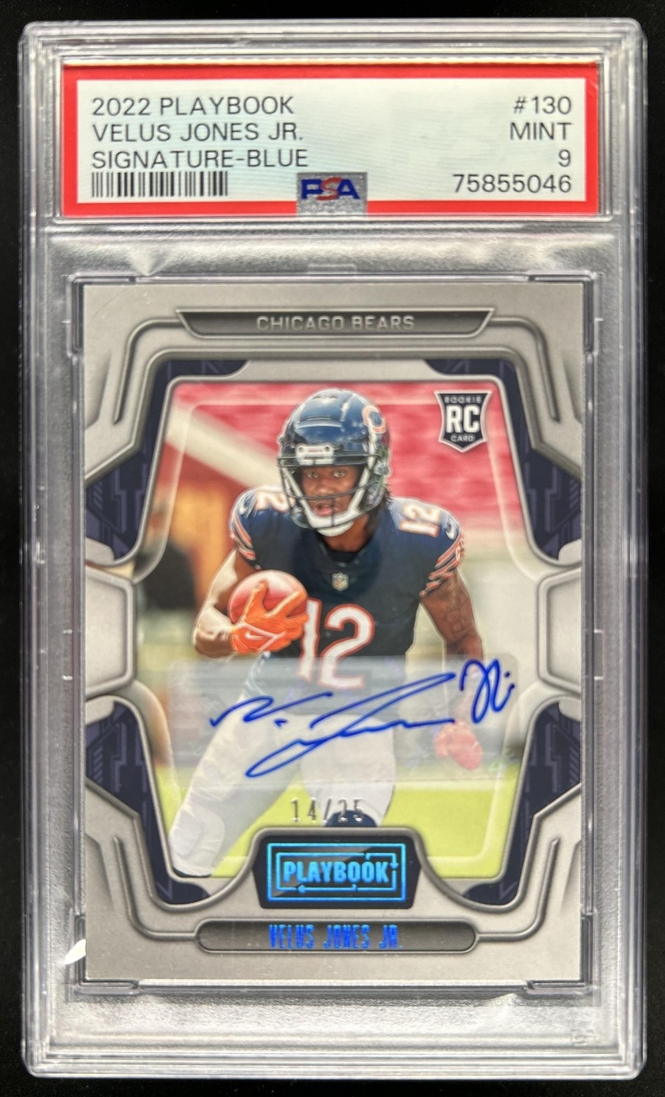 Velus Jones Jr. Panini Playbook #130 Signature-Platinum