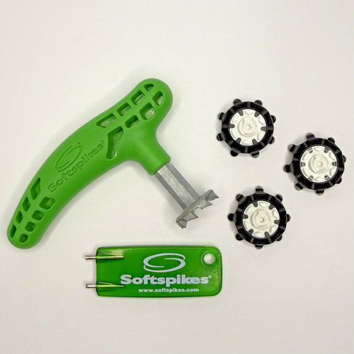 Softspikes Multi-Wrench Kit Cleat Ripper & 2-Prong Wrench + 3 Pulsar Golf Cleats