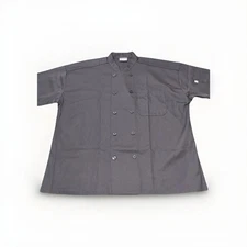 Uncommon Threads Men’s Chefs Button Shirt Gray 3XL Cooking Workwear Big Tall New