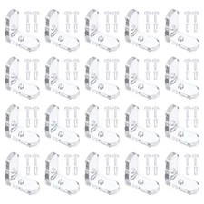 20 Set Acrylic Corner Bracket L-Shaped Corner Connector Joist Braces W/Snap