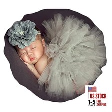 Baby Photography Props Tutu Skirt Headdress Newborn Girl Photo Shoot Outfits