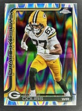 2025 Topps Chrome Romeo Doubs Green Bay Packers Football Card #106