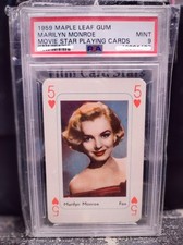 1959 Maple Leaf Gum Marilyn Monroe Moviestar Playing Card PSA 9