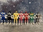 Vintage 1993 Power Rangers Flip Head Bandai Action Figure Set