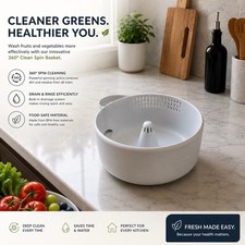 Fruit & Veggie Washer Spinner Bowl   Easy Dra...