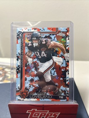 2025 Topps Chrome - Rookies Colston Loveland #345 Team Camo SSP Case Hit Bears