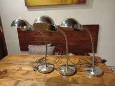 lampade lampada da tavolo industriale snodabile cromata 3 pezzi vintage