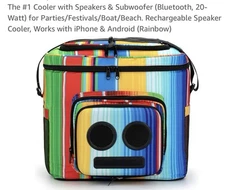 The #1 Cooler with Speakers on Amazon. 20-Watt Bluetooth Speakers for Parties...