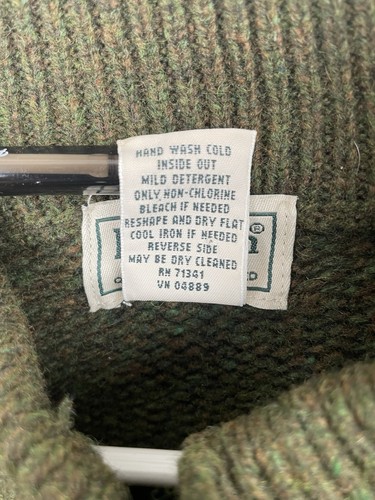 LL Bean Sweater Mens XXL 100% Lambs Wool Henley Button Pullover Heavy Fisherman - Picture 7 of 8