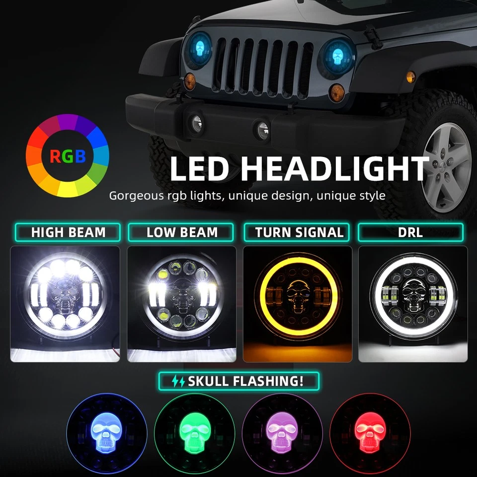 Комплект светодиодных фар для Suzuki Intruder Volusia VS VL 700 800 1400 1500 Boulevard - Изображение 2 из 4