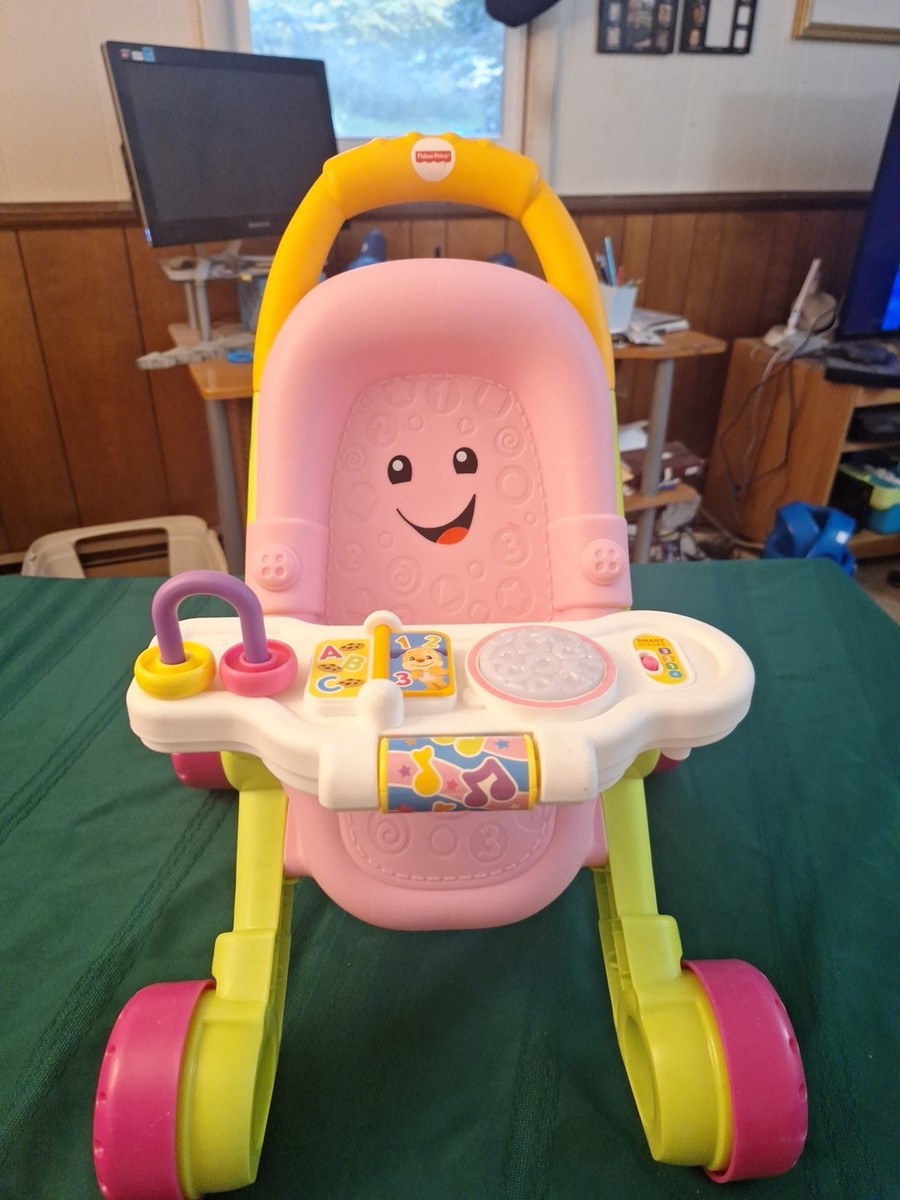 Fisher- Stroll and Learn Walker Gift Toys Set Baby Learning Play