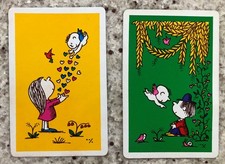 LOT OF 2 VINTAGE SWAP CARDS - PEANUTS - EXCELLENT AS PER PHOTOS