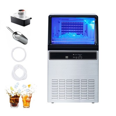 Undercounter Ice Maker Auto-Clean 130lbs/24H Home Bar