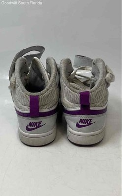 Size 4 (GS) - Nike Court Borough 2 Mid Pure Platinum Vivid