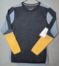 Smartwool Intraknit Merino Thermal Base Layer Shirt Men's L Colorblock NWT