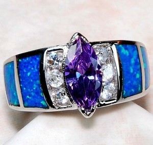 1CT Amethyst 925 Solid Genuine Sterling Silver Ring Jewelry Sz 7 GA3-7