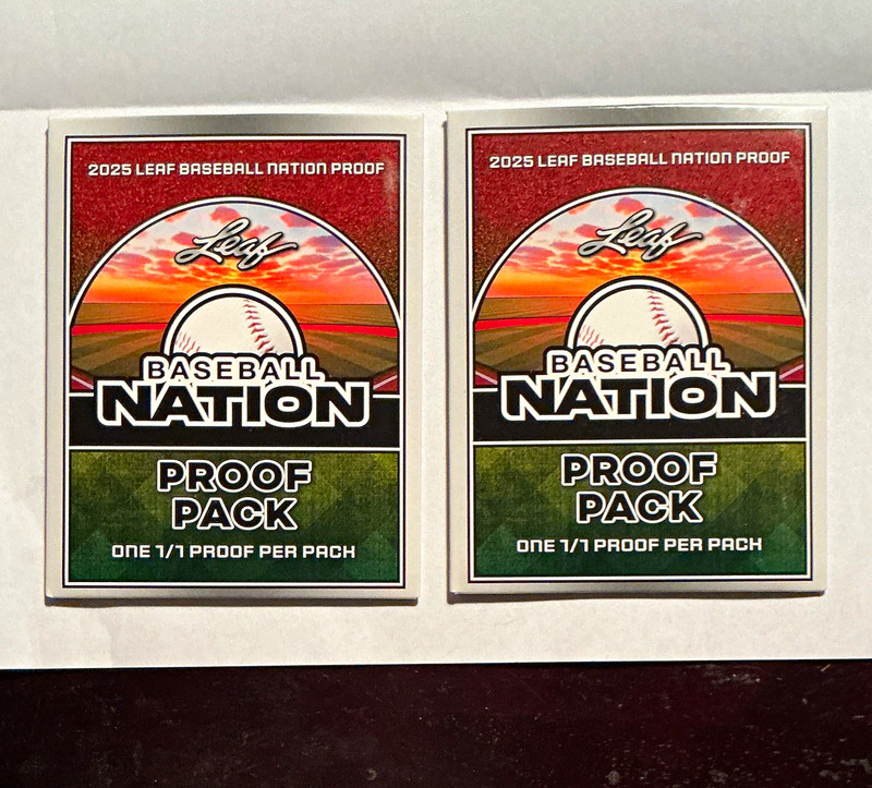 2 Leaf 2025 Baseball Nation Proof Sealed Pack MLB Trading Card (2 Cards)