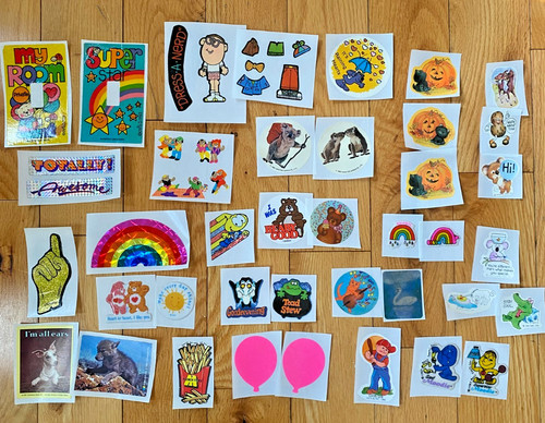 Vintage Assorted 80s Stickers, Glitter, Puffy, Restored (READ): You Choose!