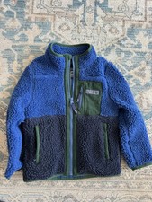 Vineyard Vines Boys Sherpa Supershep Zip Fleece Jacket Blue Sz 5