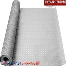 Waterproof PVC Garage Floor Mat Slip-Resistant Heavy Duty Easy Cleaning Roll Out