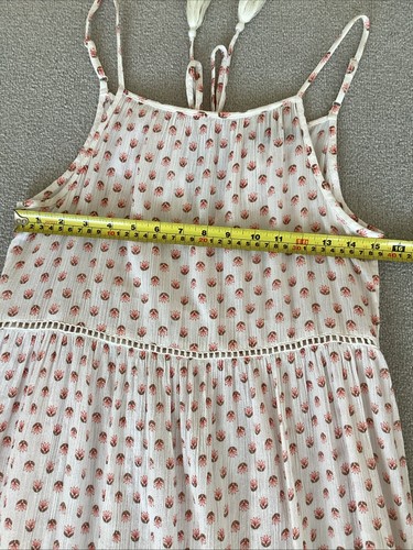 Vestido de verano midi sin cordones mezcla marfil estampado floral M&S de algodón puro para dama UK10 - Imagen 19 de 24