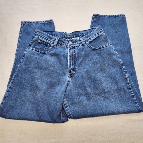 Damen Vintage Brittania Baumwolle Medium Wash High Waist Mom Jeans 14 Durchschnittlich - Bild 3 von 13
