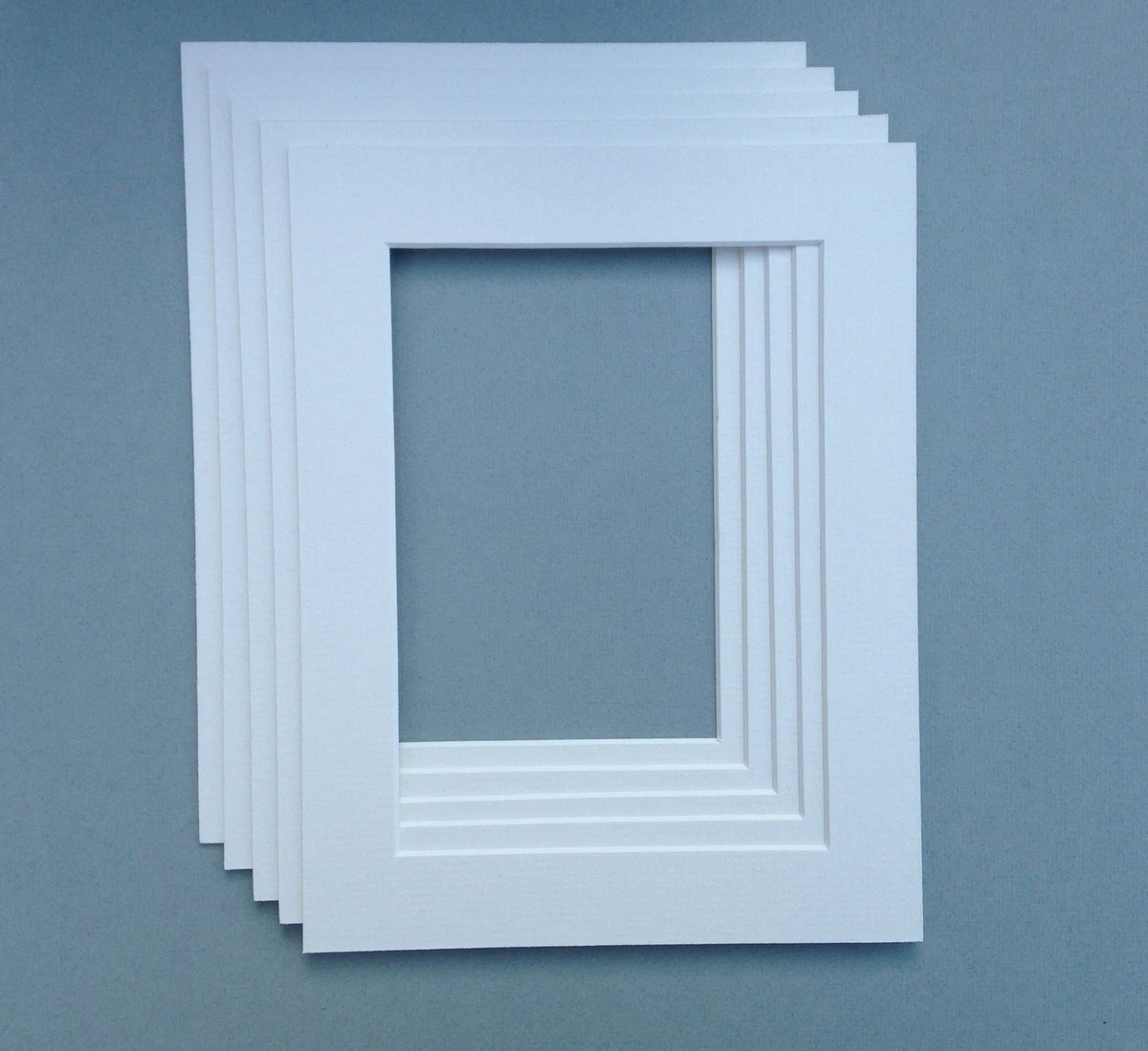10 X 10 Inch White Mounts to fit 8 x 8 Photo or Picture pack of 5