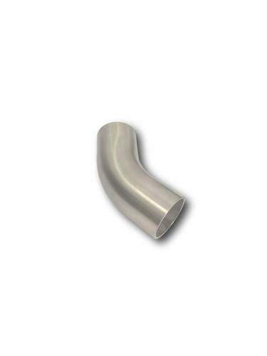 EXHAUST PIPE MANDREL BEND STAINLESS STEEL (316) 6" 45 DEGREE SHORT LEG - Picture 5 of 8