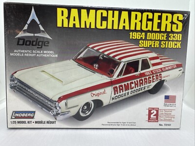 LINDBERG RAMCHARGERS 1964 DODGE 330 SUPER STOCK MODEL KIT NEW Sealed
