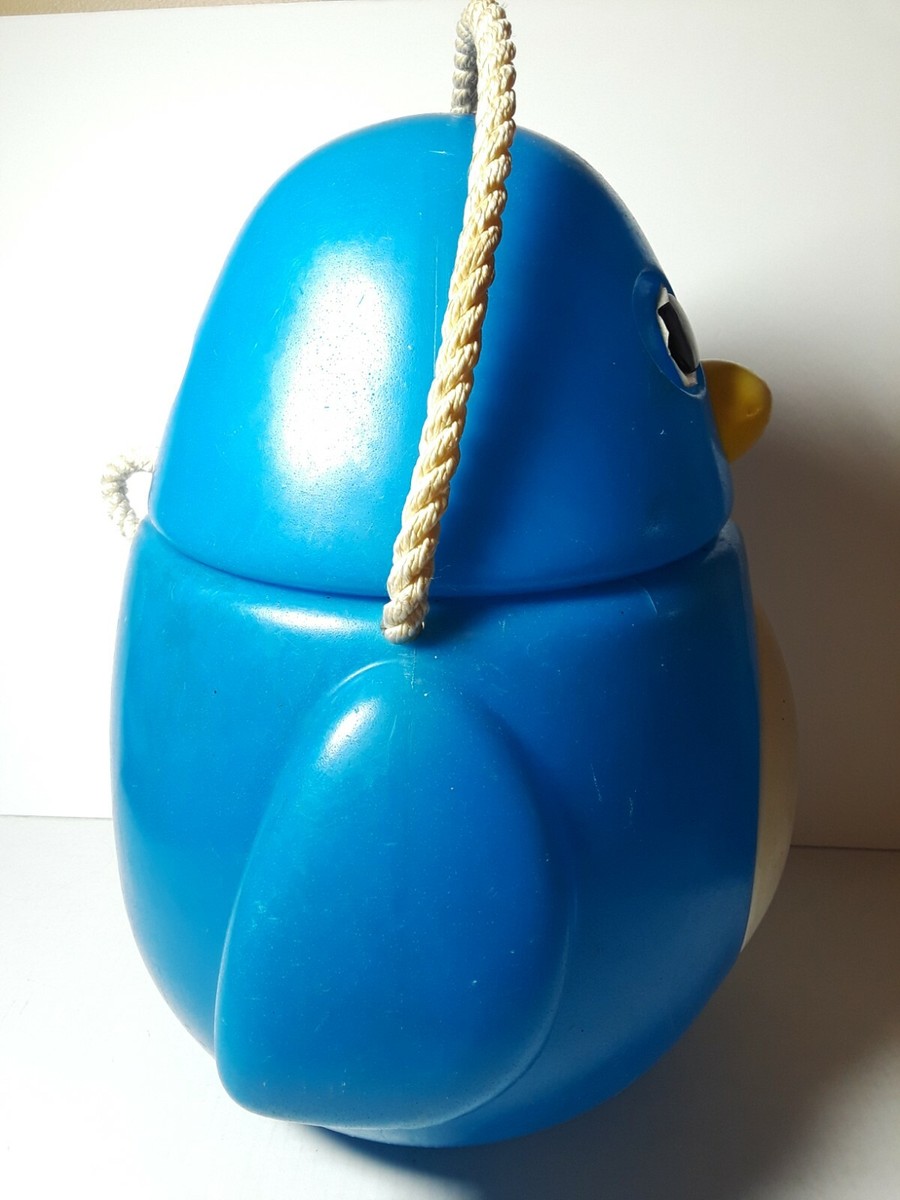 Little Tikes Poppy Penguin Toy Box Storage Bin Carrier Blue