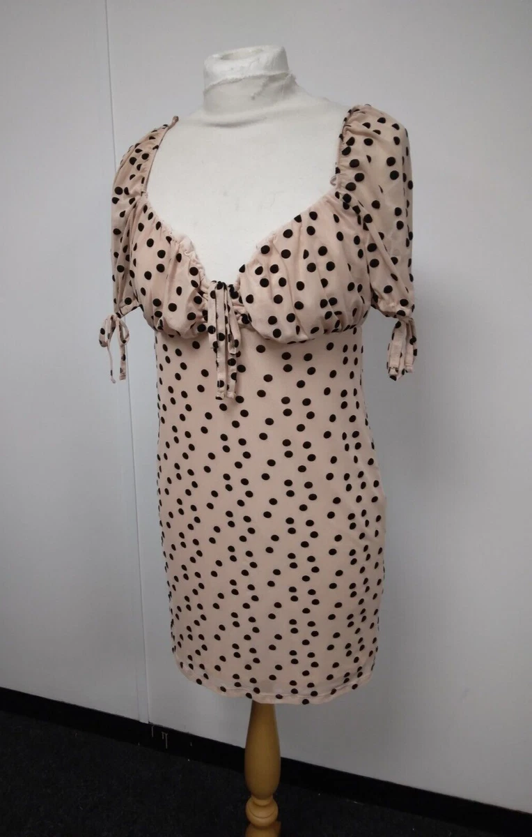 Topshop pink polka dot dress sale
