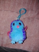 Hatchimals plush Backpack Clip Purple Bird with Blue Feet