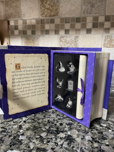 Harry Potter Hallmark Set of 6 Hogwarts Charms Pewter 2000 Keepsake Ornament - Picture 7 of 8