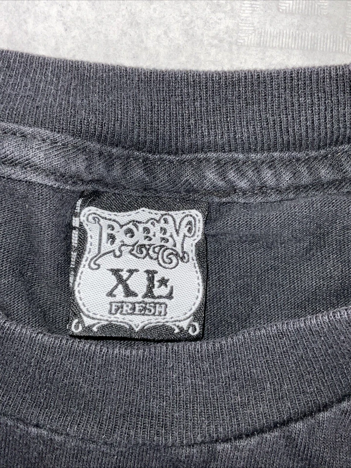 Bobby Fresh “Jordan Holding 4’s” Black Graphic Print T Shirt Mens Sz: XL - Image 4 of 4