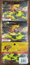 3 Packs Crappie Magnet Bodies Mardi Gras Chartreuse