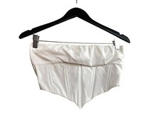 Princess Polly Pointed Bustier Top Blouse Crop Bralette White Womens US 4 White