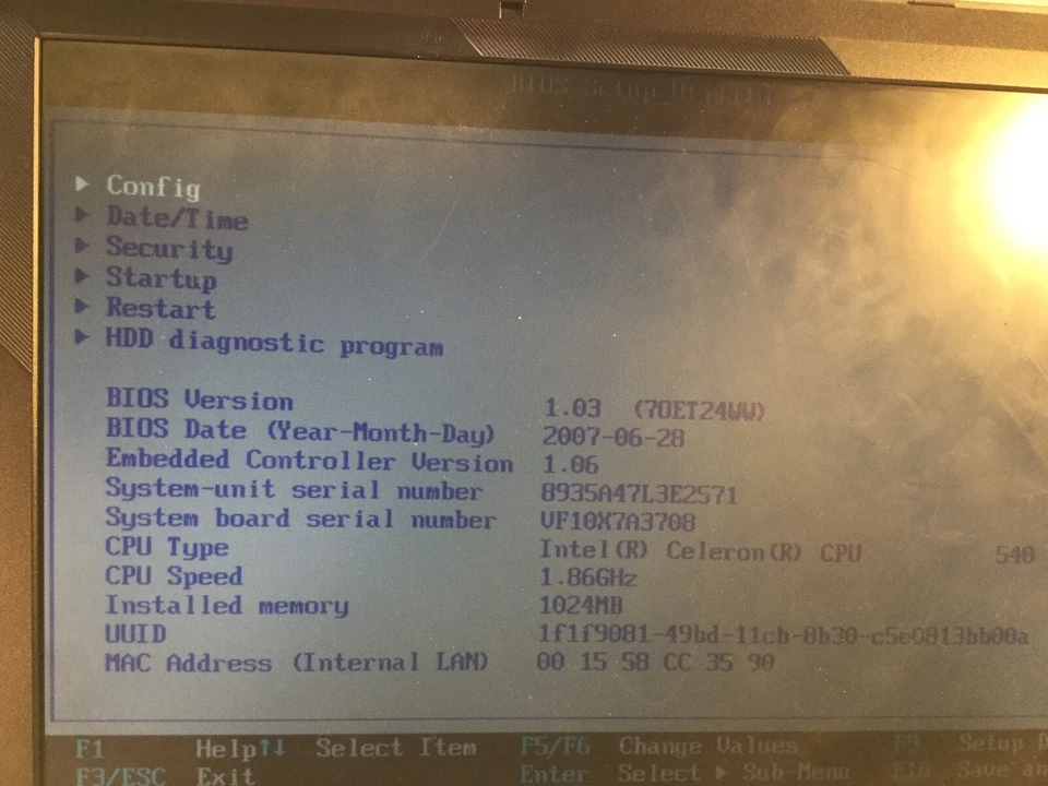 Portátil Lenovo ThinkPad R61 15" Intel Celeron 1,86 GHz - ARRANCA EN BIOS MZ Foto 2 de 4