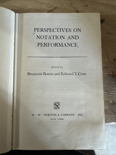Perspectives on Notation and Performance by Edward T Cone: Used - Picture 6 of 6