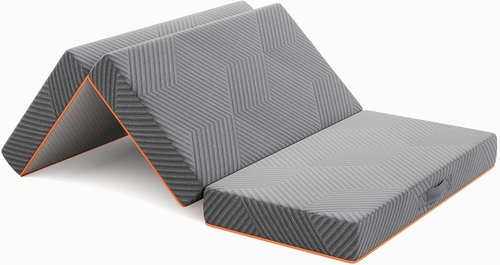 Folding Small Single Mattress 75x190cm 15cm Gel Memory Foam Tri-Fold Grey - Picture 12 of 12