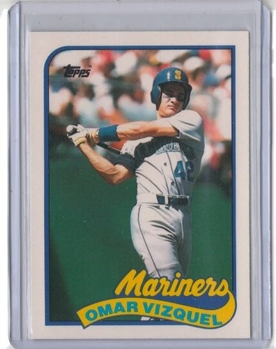 OMAR VIZQUEL 1989 Topps Traded RC Rookie Card #U-122T INDIANS Mariners