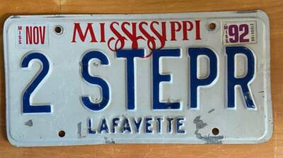 Mississippi VANITY License Plate TWO STEPPER (2 STEPR)