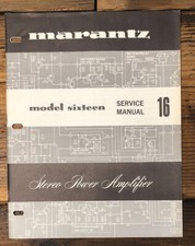Marantz Model 16 Amplifier Service Manual Original 